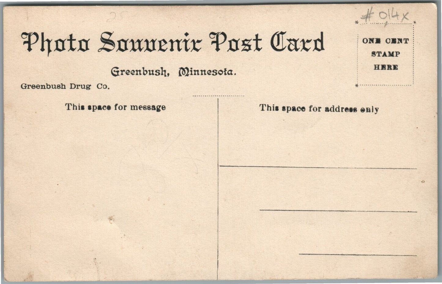 GREENBUSH MN BUSINESS BLOCK ANTIQUE REAL PHOTO POSTCARD RPPC