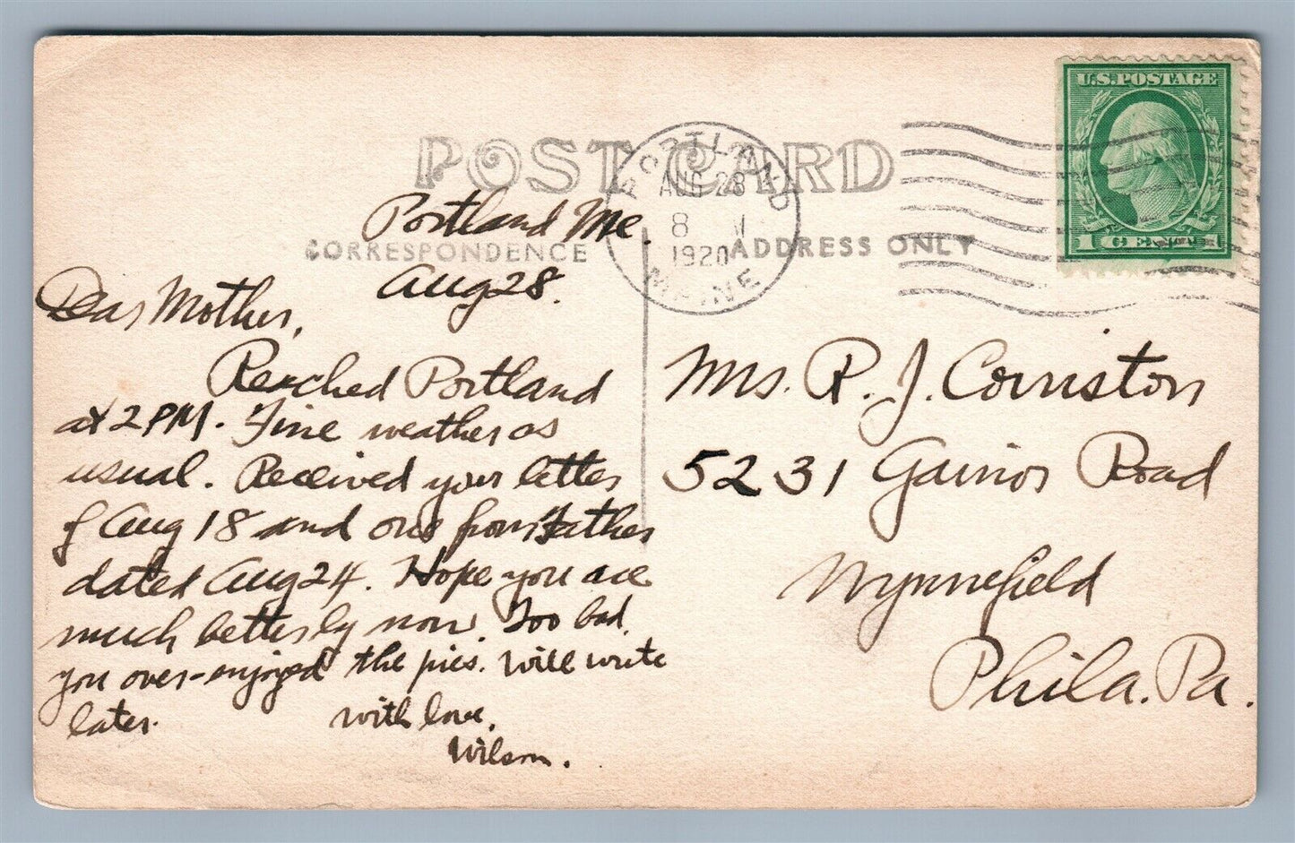 MEGUNTICOOK LAKE ME 1920 ANTIQUE REAL PHOTO POSTCARD RPPC