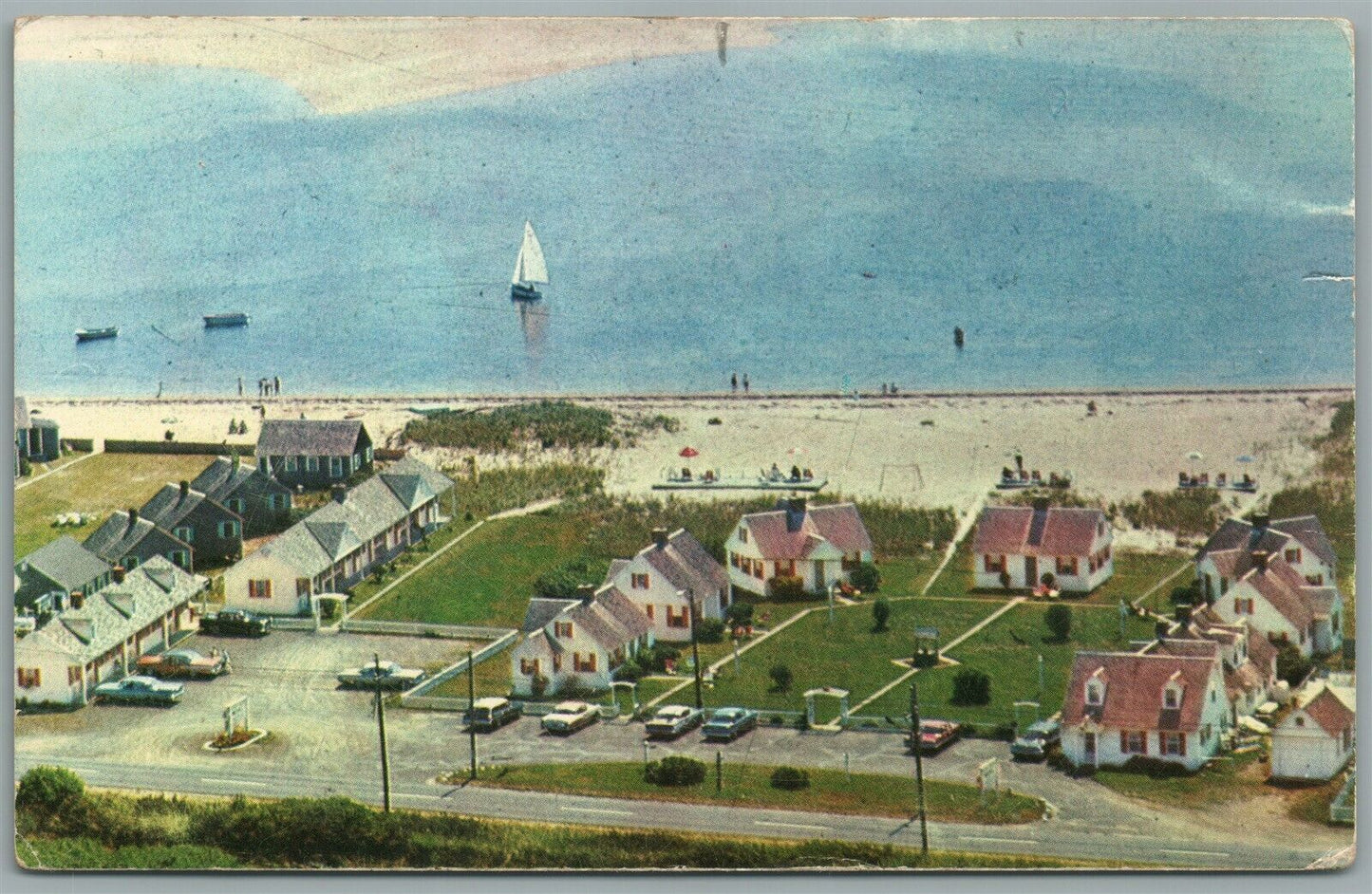 PROVINCETOWN MA PILGRIM COLONY MOTEL AND COTTAGES ANTIQUE POSTCARD
