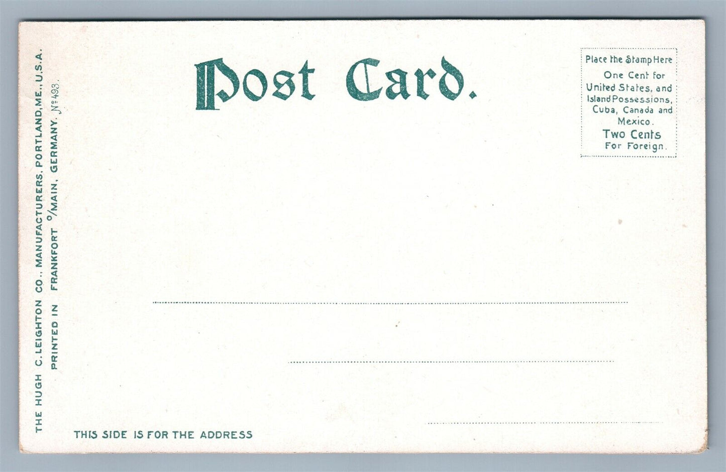 BANGOR ME MAIN STREET UNDIVIDED ANTIQUE POSTCARD