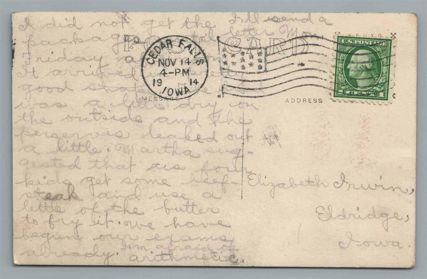 CEDAR FALLS IA THE MINER MILL ANTIQUE REAL PHOTO POSTCARD RPPC