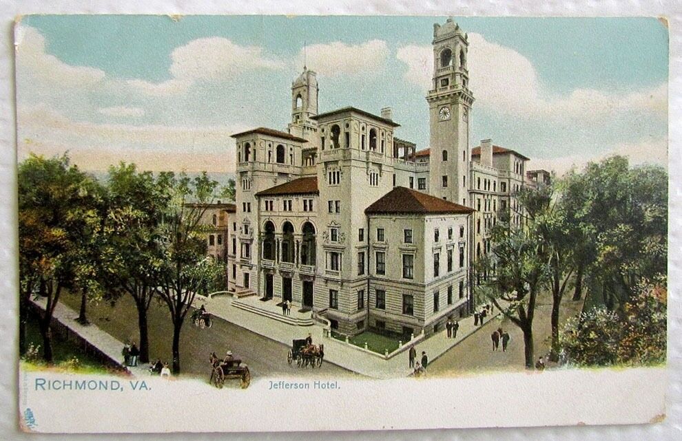 JEFFERSON HOTEL RICHMOND VA UNDIVIDED ANTIQUE POSTCARD