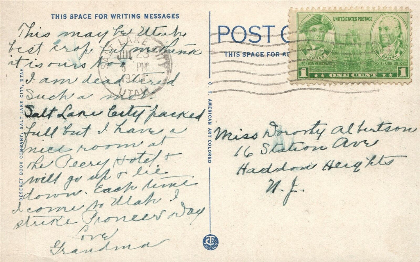 MULTIPLE BABIES UTAH'S BEST CROP 1938 VINTAGE POSTCARD