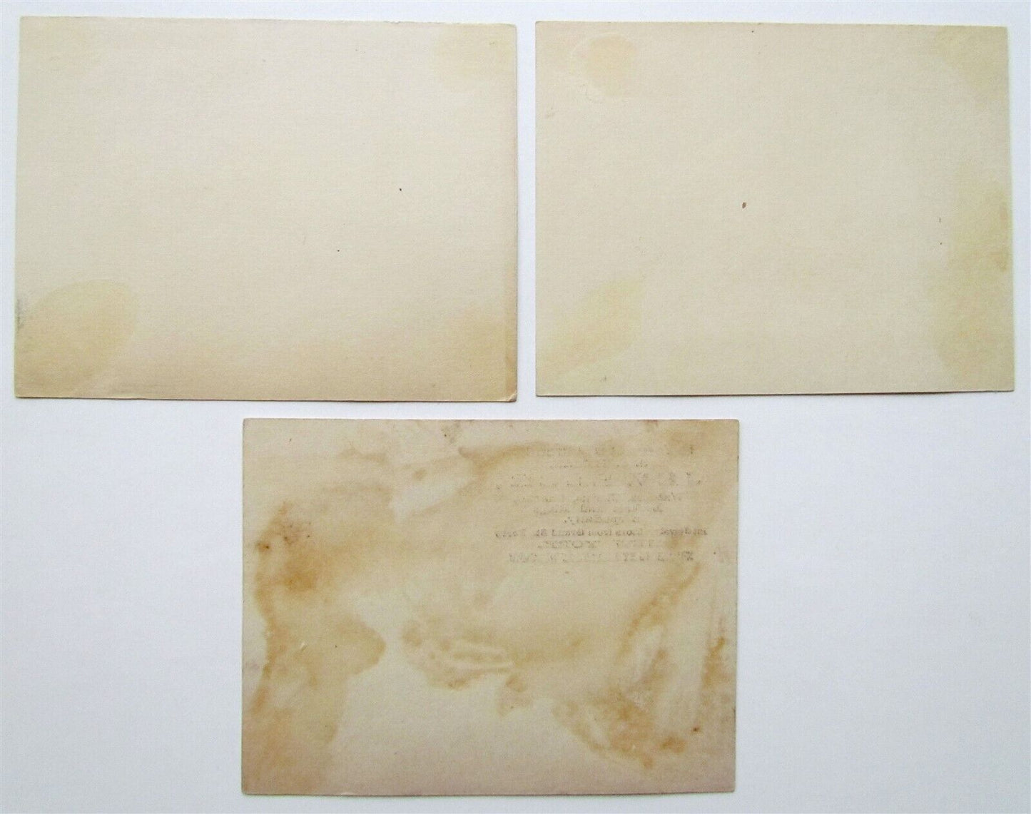 FISHING THEME lot OF 3 COMIC ANTIQUE VICTORIAN TRADE CARDS