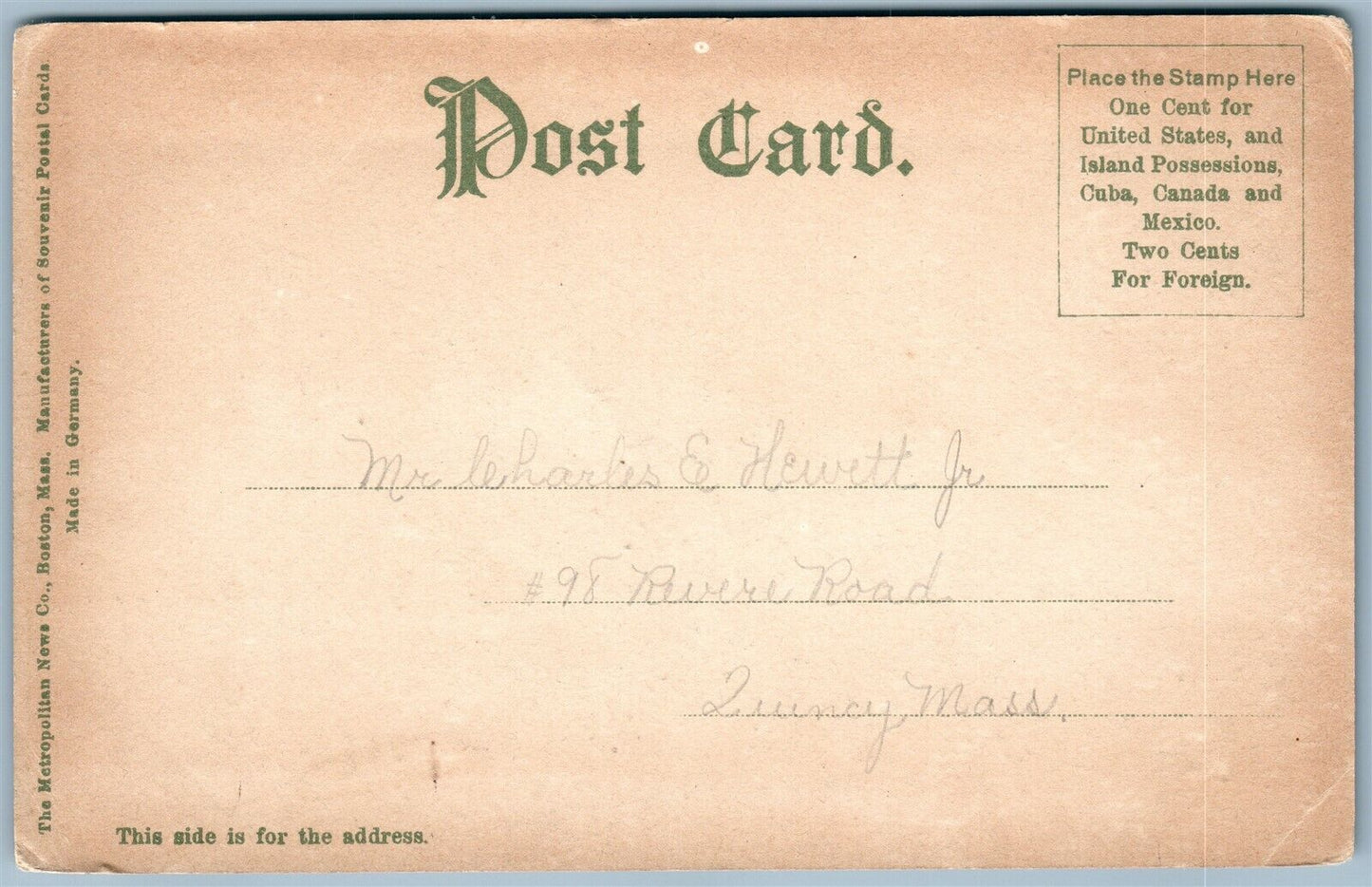 LAKE CABBOSSEE CONTER ME HAMMONDS GROVE & BEACH ANTIQUE POSTCARD