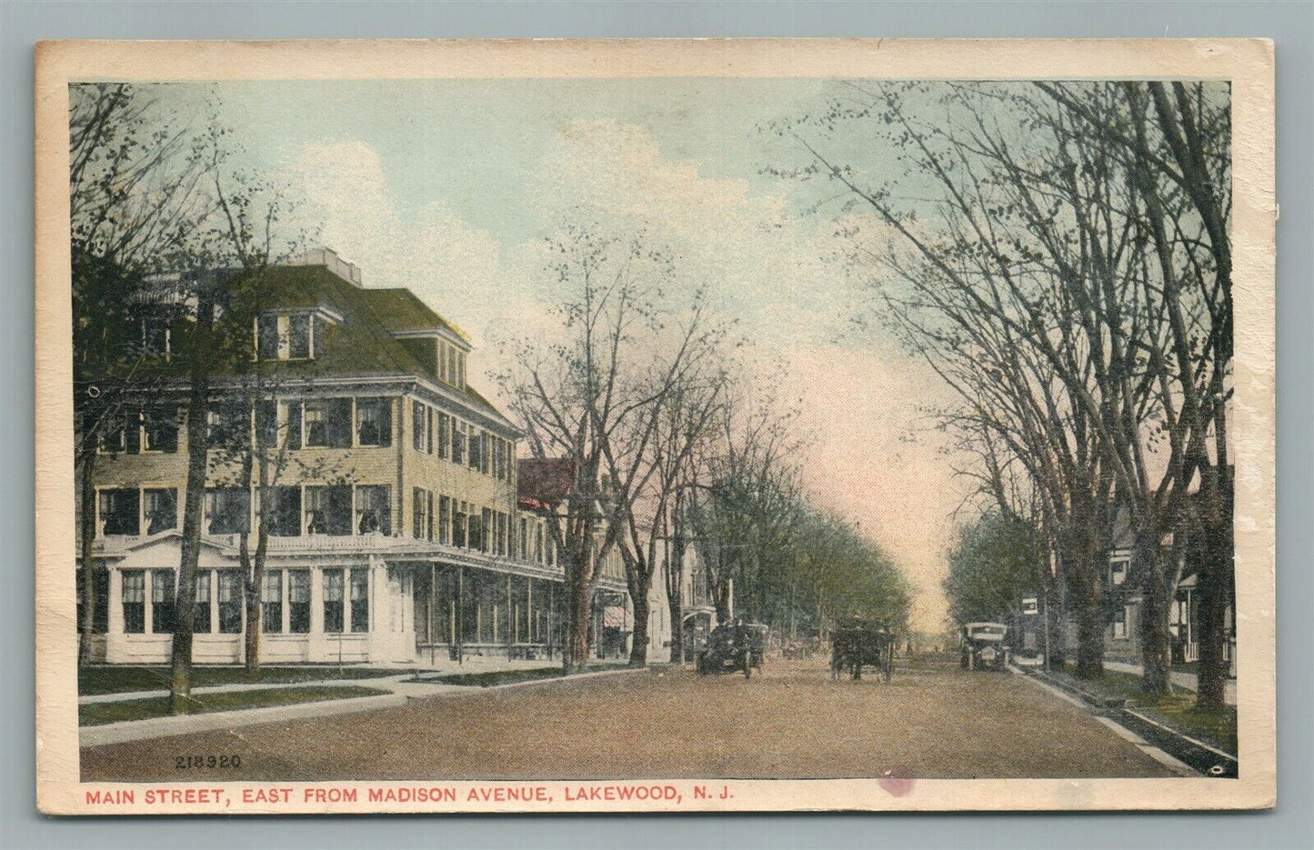 LAKEWOOOD NJ MAIN STREET ANTIQUE POSTCARD