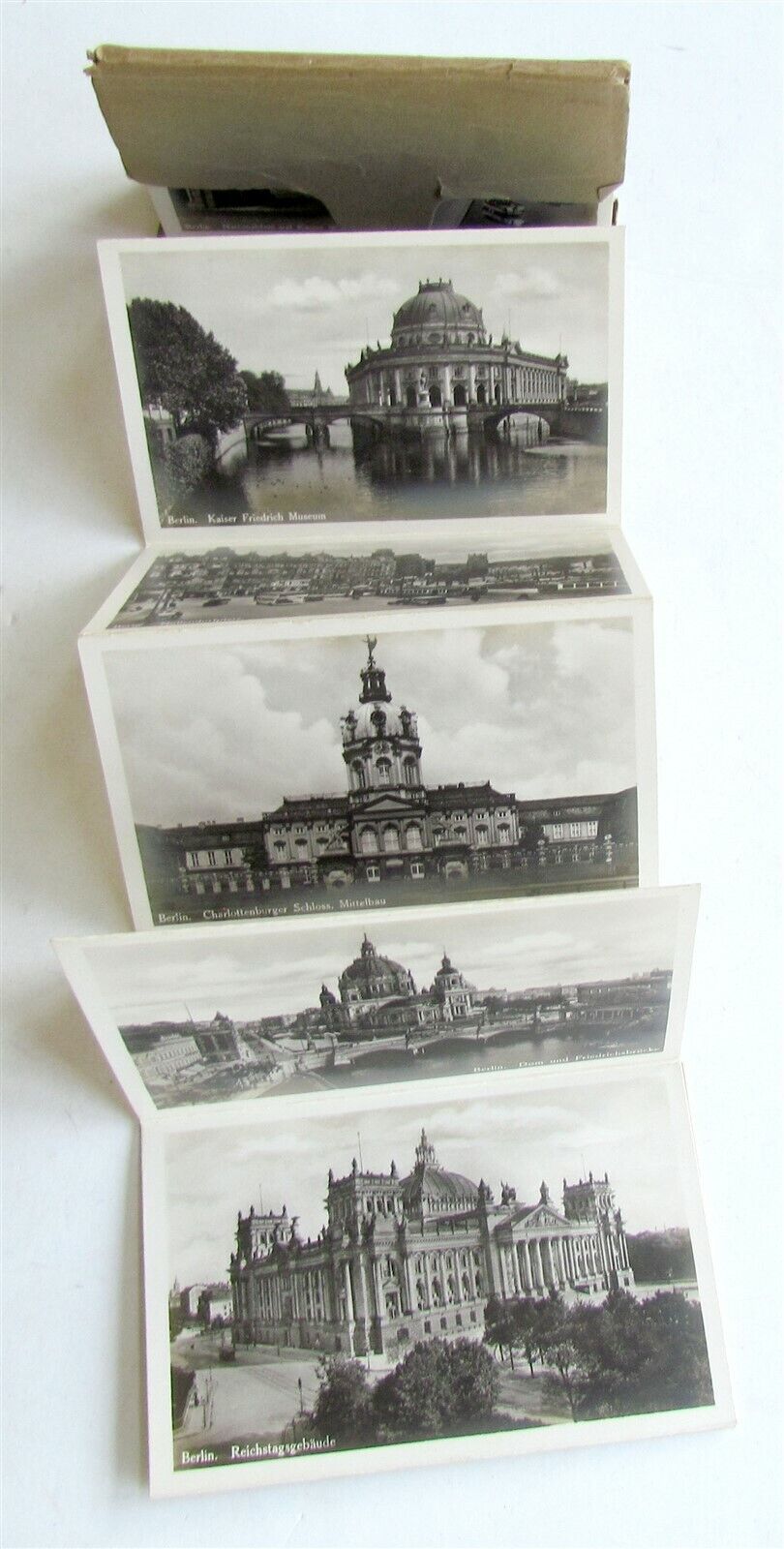 BERLIN GERMANY SET OF 10 ANTIQUE REAL PHOTO POSTCARDS RPPC w/ FOLDER