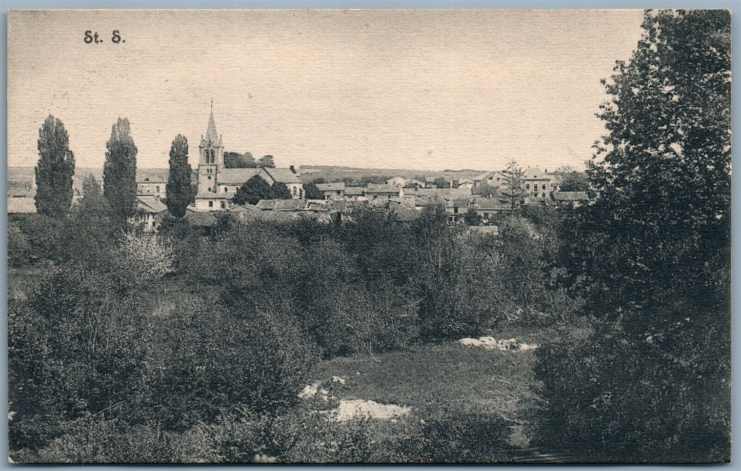 ST.S FRANCE ANTIQUE GERMAN WWI FELDPOSTKARTE POSTCARD