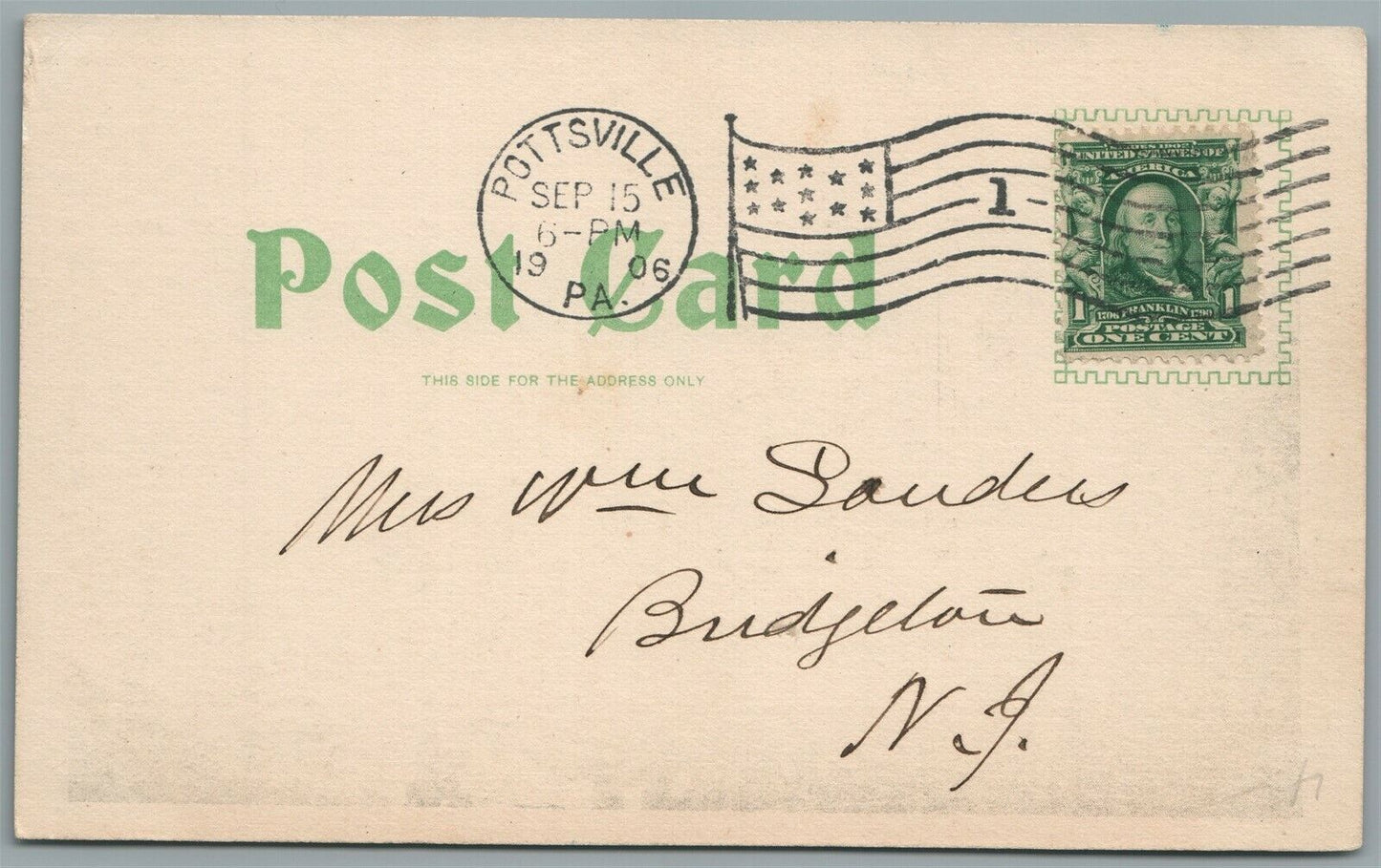 POTTSVILLE PA CROWD VIEWING MILITARY ANTIQUE POSTCARD