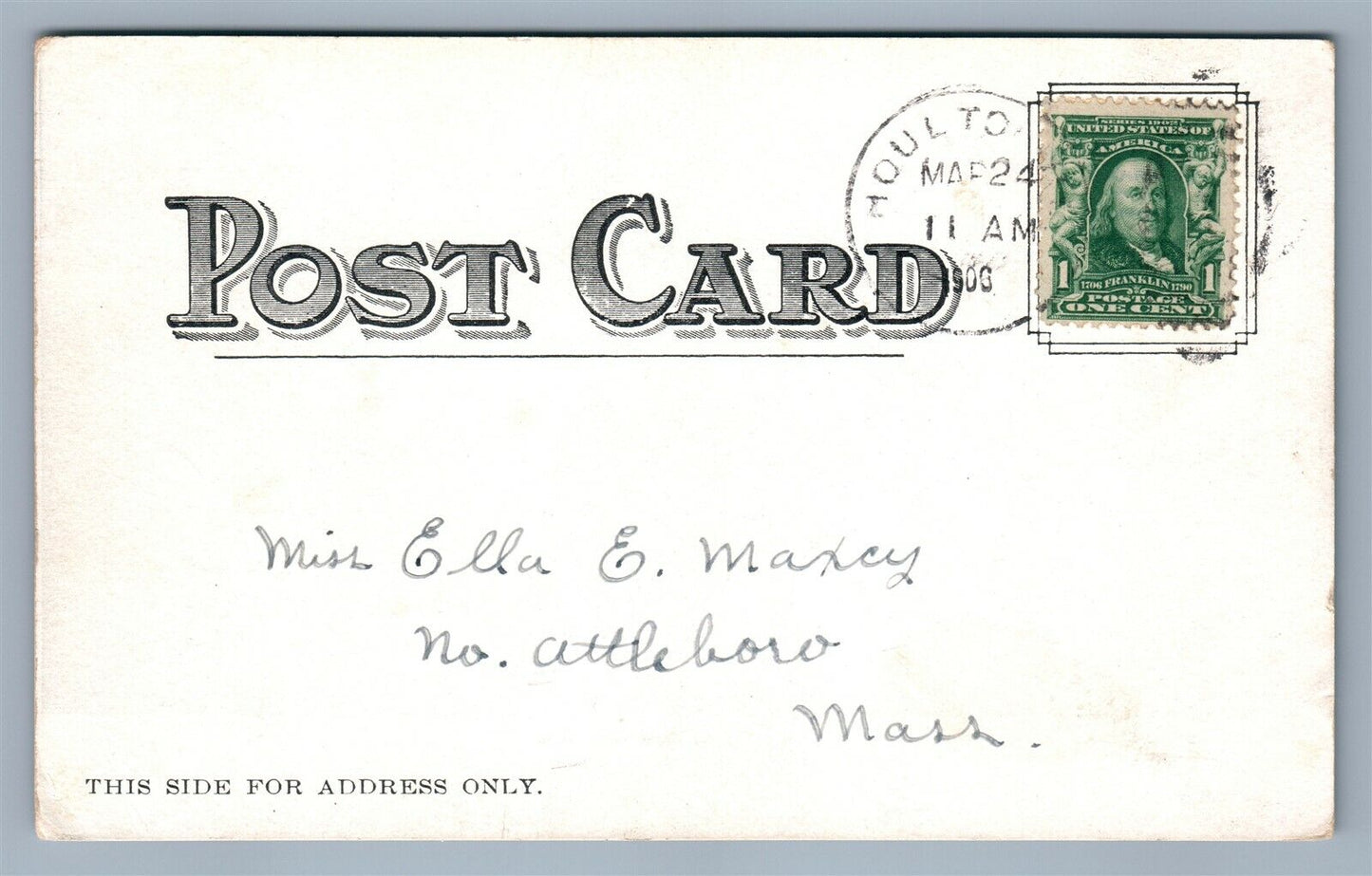 HOULTON ME MOOSE BROOK ANTIQUE POSTCARD