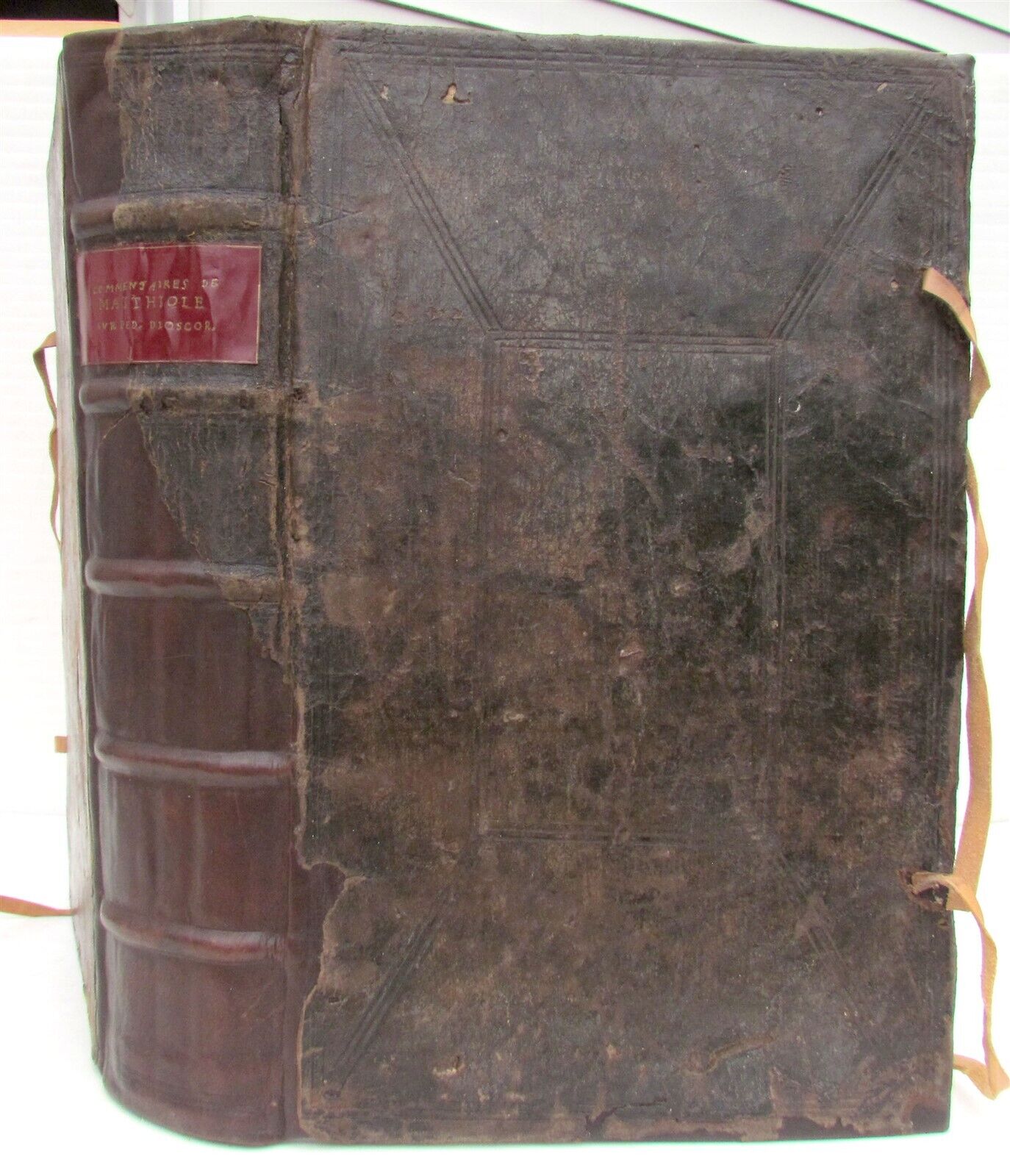1579 MATTHIOLE COMMENTARIES ILLUSTRATED PLANTS ANIMALS antique 16th cent. FOLIO