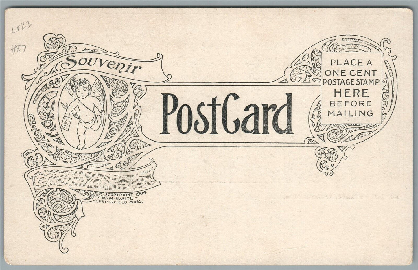 WORCESTER MA MAIN STREET ANTIQUE POSTCARD