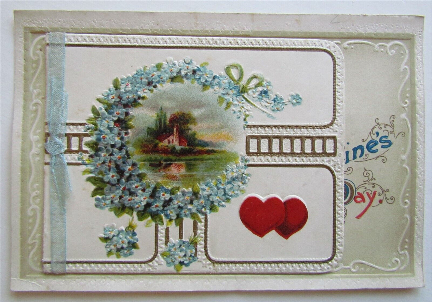 VALENTINE DAY ANTIQUE OPEN UP POSTCARD