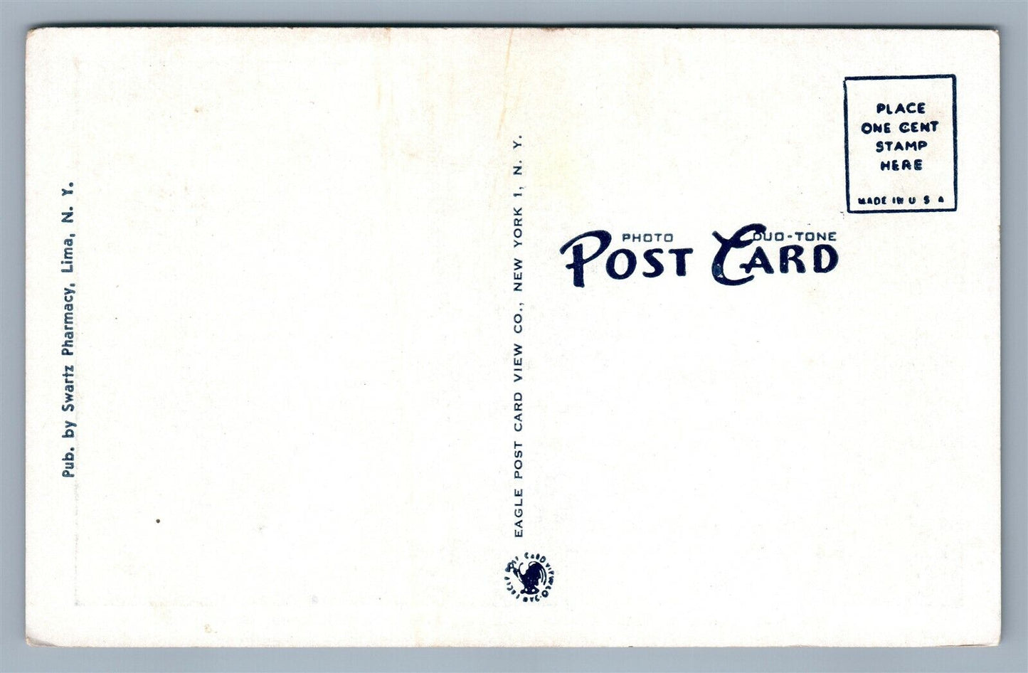 LIMA NY ST. GENESEE JUNIOR COLLEGE ANTIQUE POSTCARD