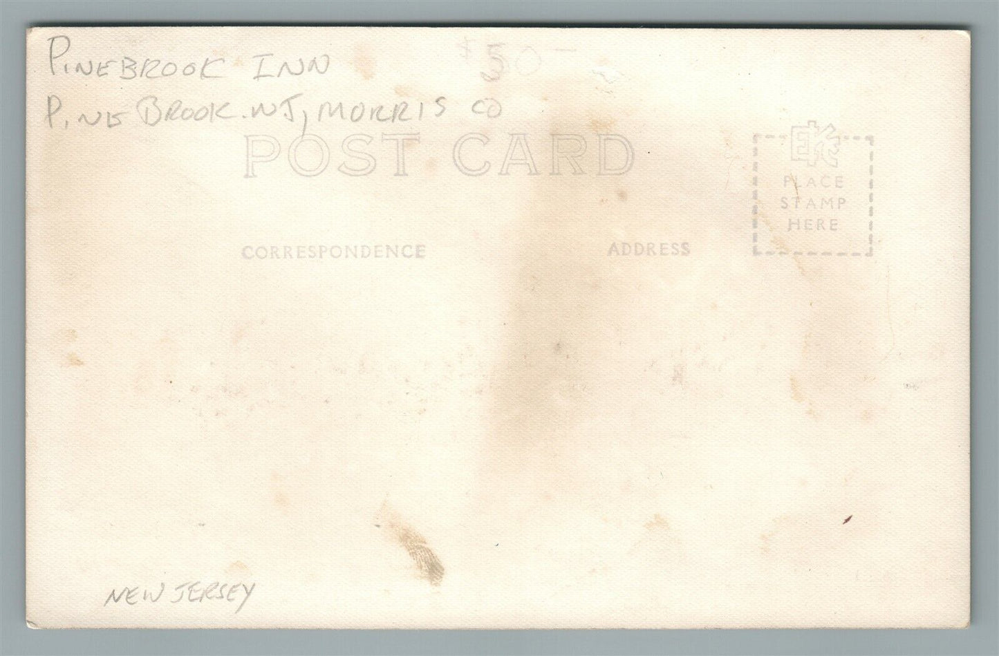 STROUDSBURG PA PINE BROOK INN VINTAGE REAL PHOTO POSTCARD RPPC