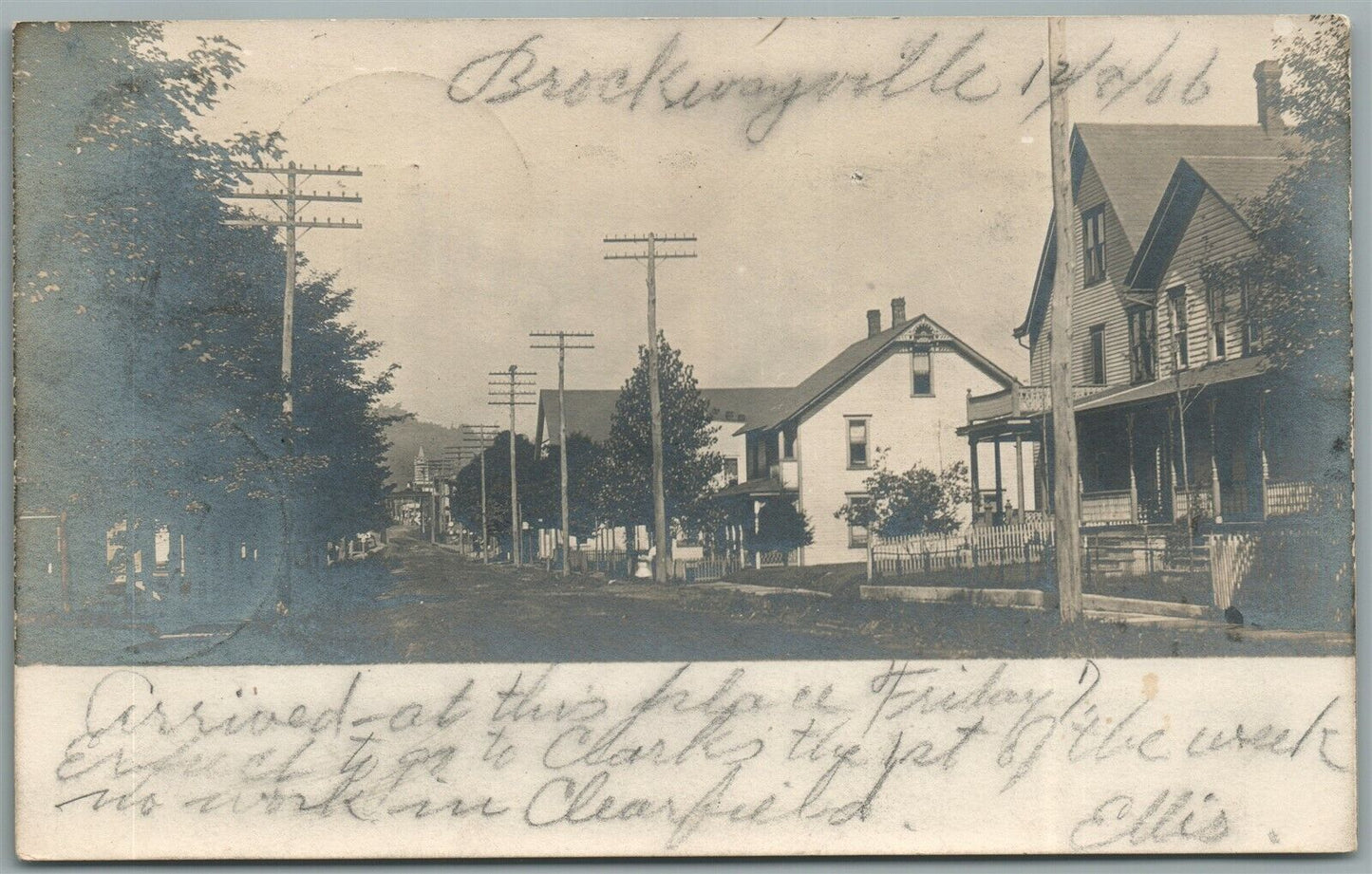 BROCKWAYVILLE PA ANTIQUE REAL PHOTO POSTCARD RPPC