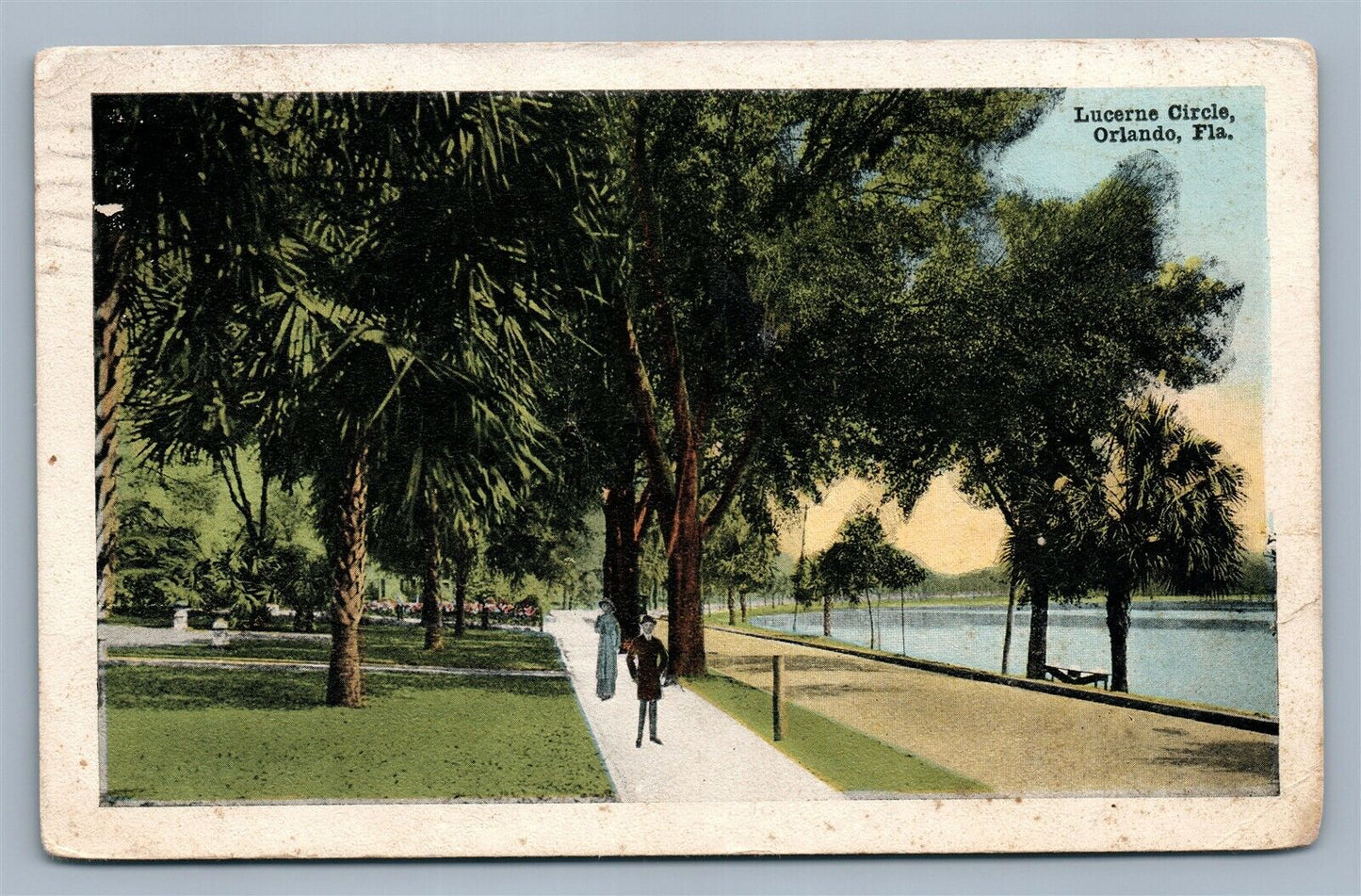 ORLANDO FL LUCERNE CIRCLE ANTIQUE POSTCARD