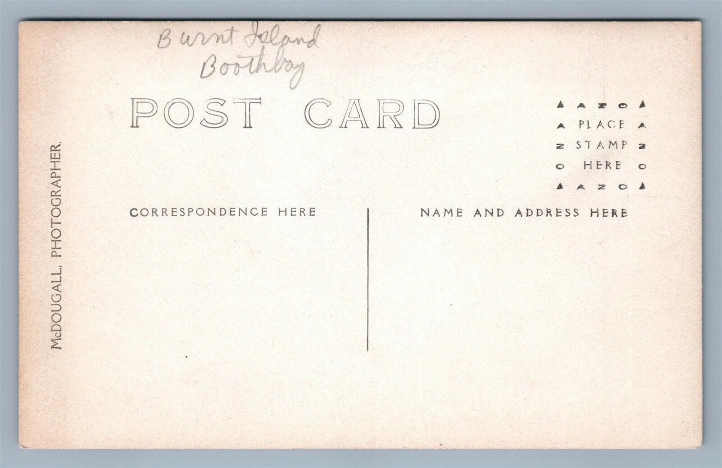 BOOTHBAY ME BURNT ISLAND LIGHT HOUSE AT NIGHT ANTIQUE REAL PHOTO POSTCARD RPPC