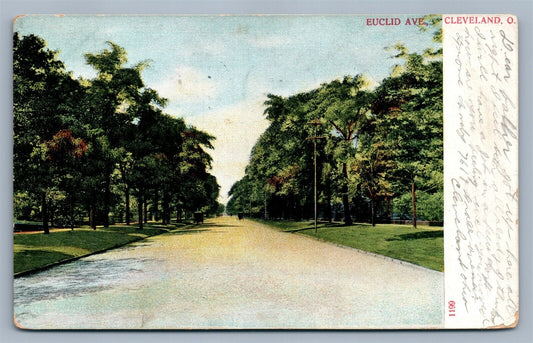 CLEVELAND OH EUCLID AVENUE UNDIVIDED 1909 ANTIQUE POSTCARD