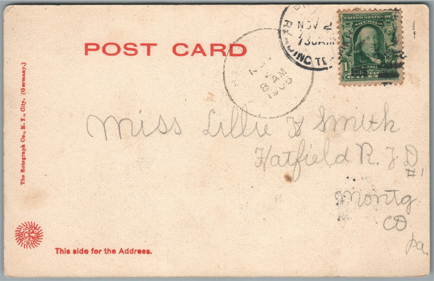 PHILADELPHIA PA MAJESTIC APARTMENTS ANTIQUE POSTCARD