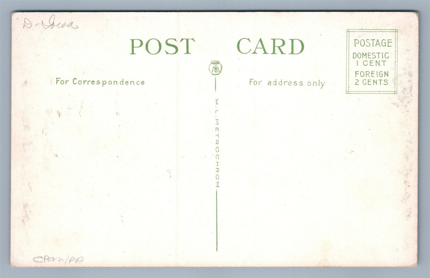 DENISON IA I.C. DEPOT ANTIQUE POSTCARD railroad railway train station