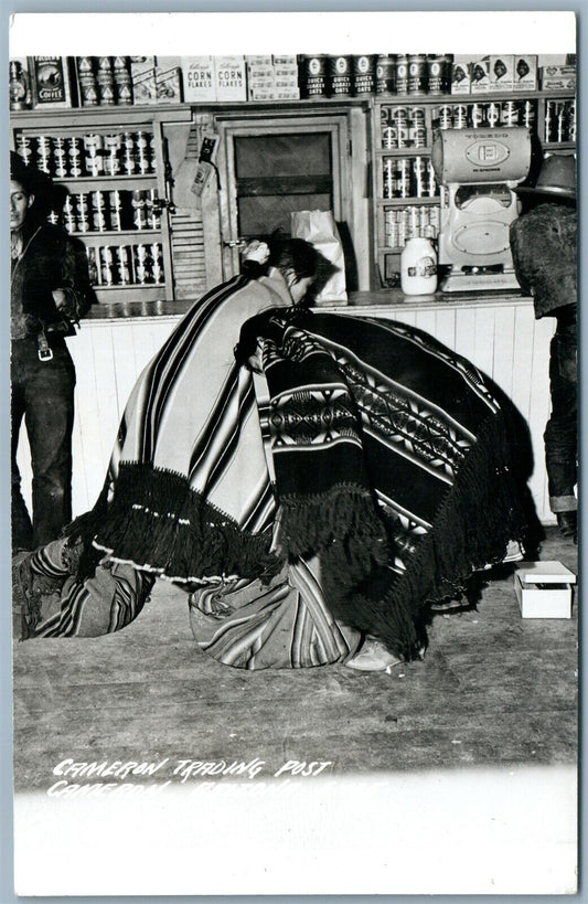 CAMERON AZ INDIAN TRADING POST 1948 VINTAGE REAL PHOTO POSTCARD RPPC