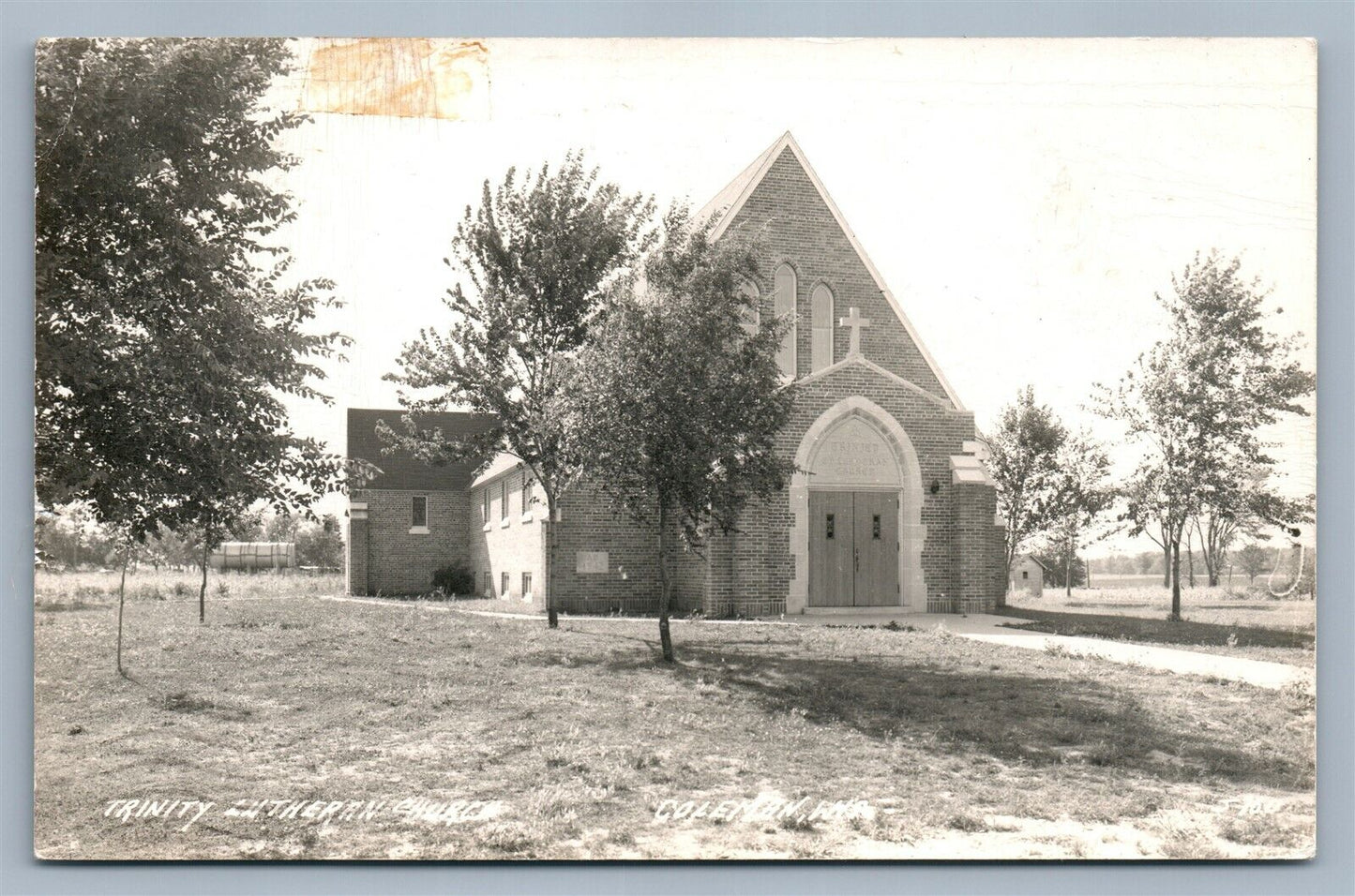 COLEMAN WI TRINITY LUTHERAN CHURCH 1948 VINTAGE REAL PHOTO POSTCARD RPPC