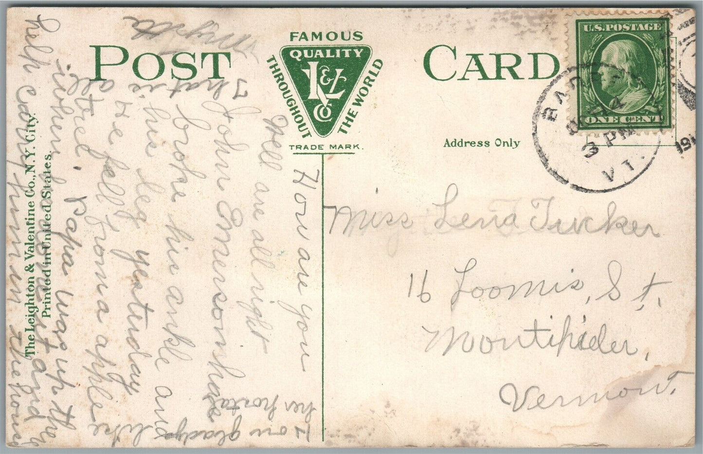 BARRE VT CITY PLAYGROUND ANTIQUE POSTCARD