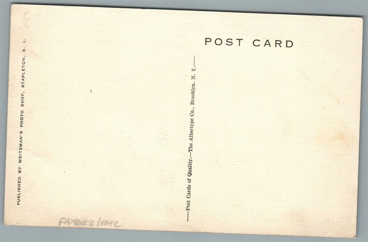 STAPLETON STATEN ISLAND NY US MARINE HOSPITAL ANTIQUE POSTCARD