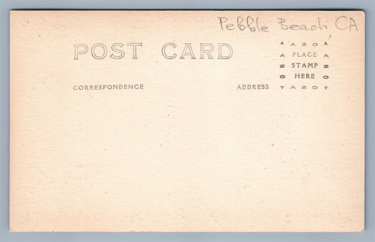 PEBBLE BEACH CA DEL MONTE LODGE ANTIQUE REAL PHOTO POSTCARD RPPC