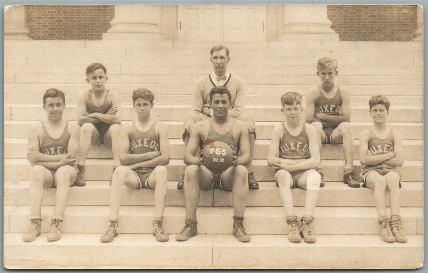 ORANGE CO. NY ATHLET THEAM ANTIQUE REAL PHOTO POSTCARD RPPC