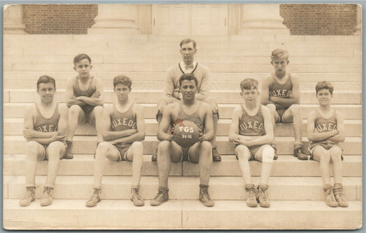 ORANGE CO. NY ATHLET THEAM ANTIQUE REAL PHOTO POSTCARD RPPC
