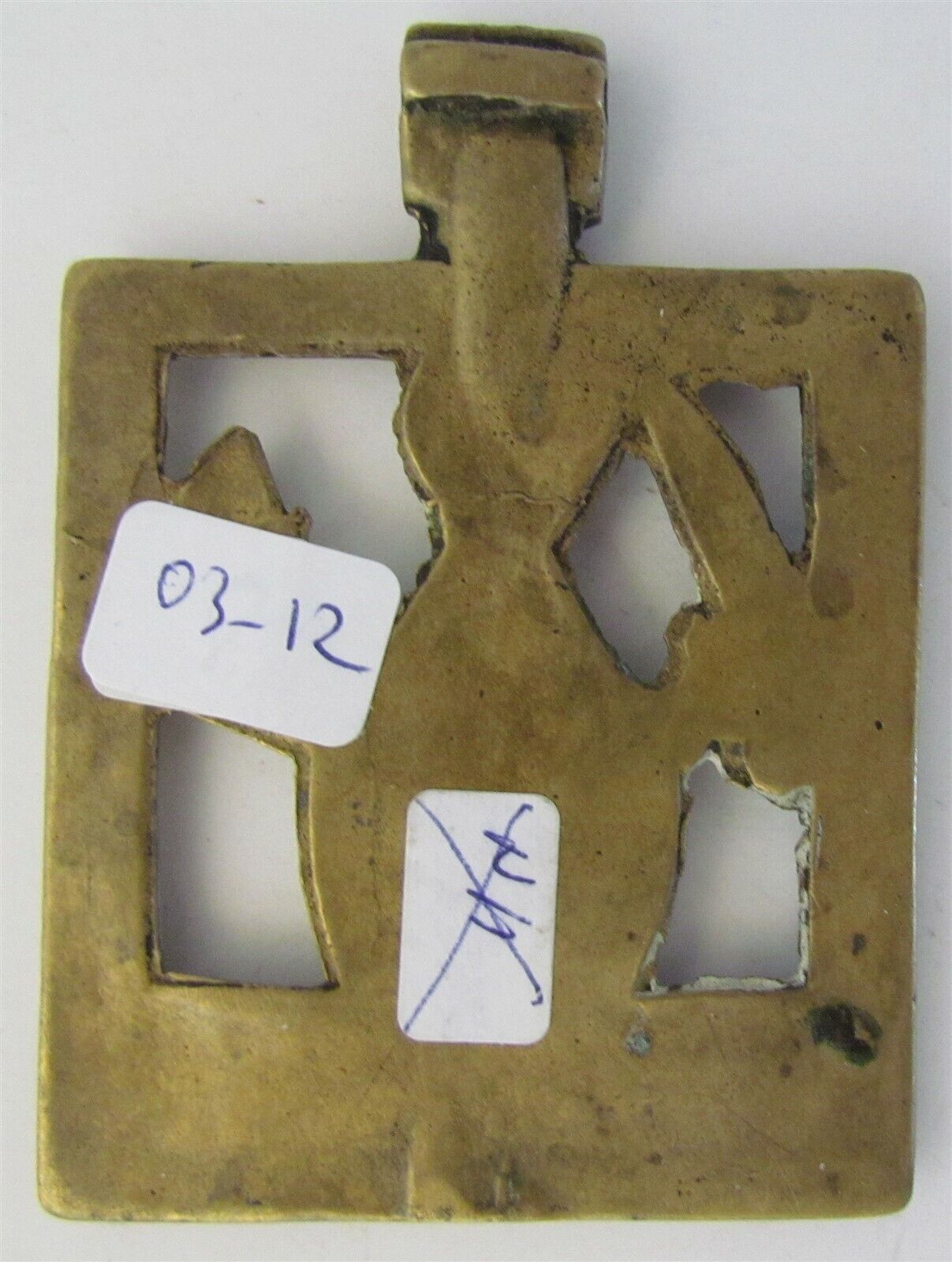 RUSSIAN BRONZE ICON of ST. NICHOLAS of MOZHAISK 17th CENTURY ANTIQUE