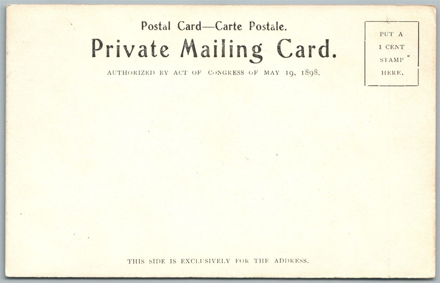 WAYNE COUNTY PA LAKE LODORE UNDIVIDED ANTIQUE POSTCARD PRIVATE MAILING CARD