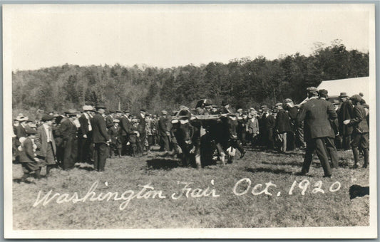 WASHINGTON FAIR 1920 ANTIQUE REAL PHOTO POSTCARD RPPC