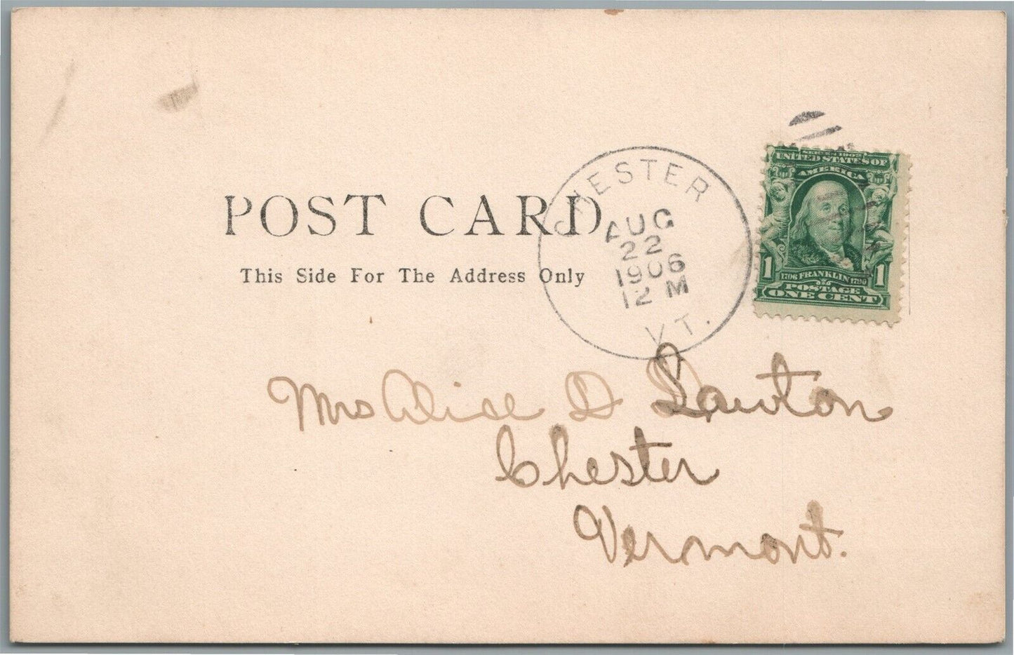 CHESTER VT LOWELL LAKE ANTIQUE REAL PHOTO POSTCARD RPPC