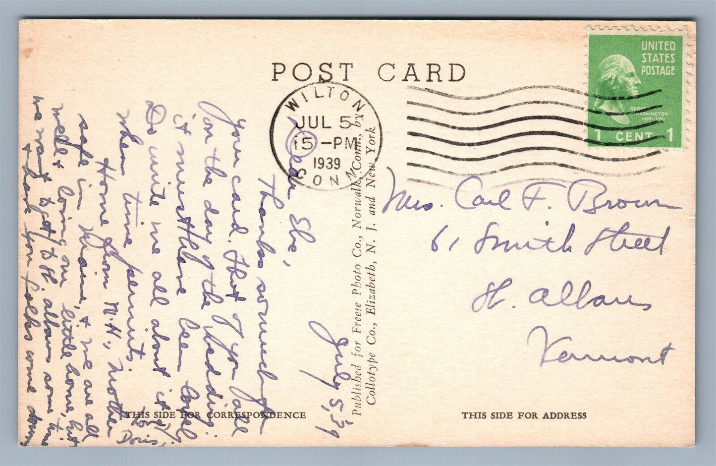 NORWALK CT AFTER FISHING TRIP VINTAGE POSTCARD