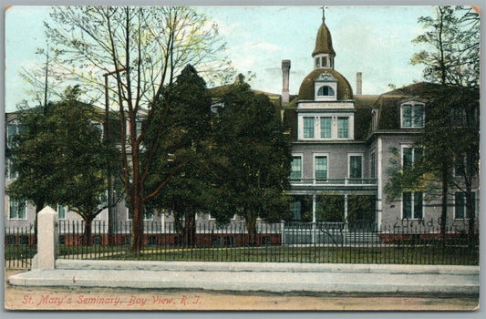 BAY VIEW RI ST. MARY';S SEMINARY ANTIQUE POSTCARD