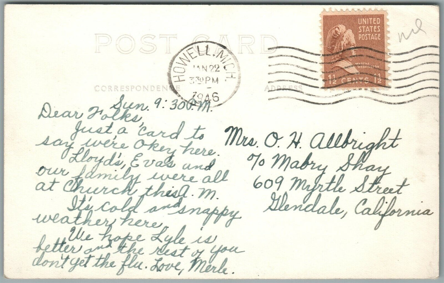 FOWLERVILLE MI STREET SCENE ANTIQUE REAL PHOTO POSTCARD RPPC