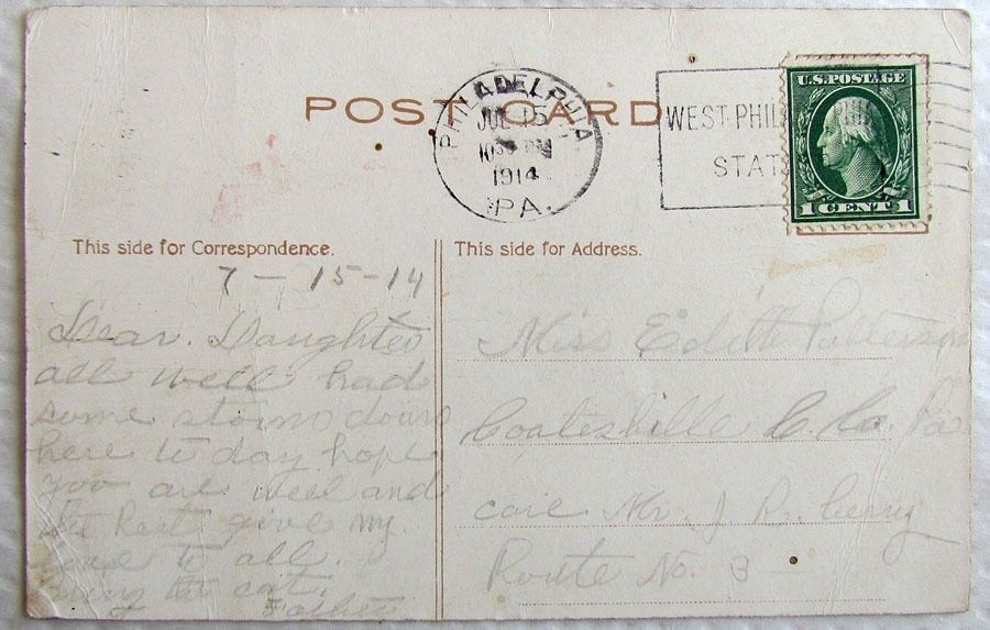 RESCUE AT ATLANTIC CITY N.J. ANTIQUE 1914 POSTCARD