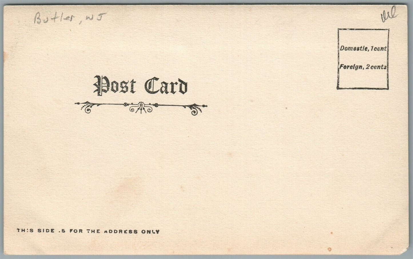 BUTLER NJ M.E. CHURCH ANTIQUE REAL PHOTO POSTCARD RPPC