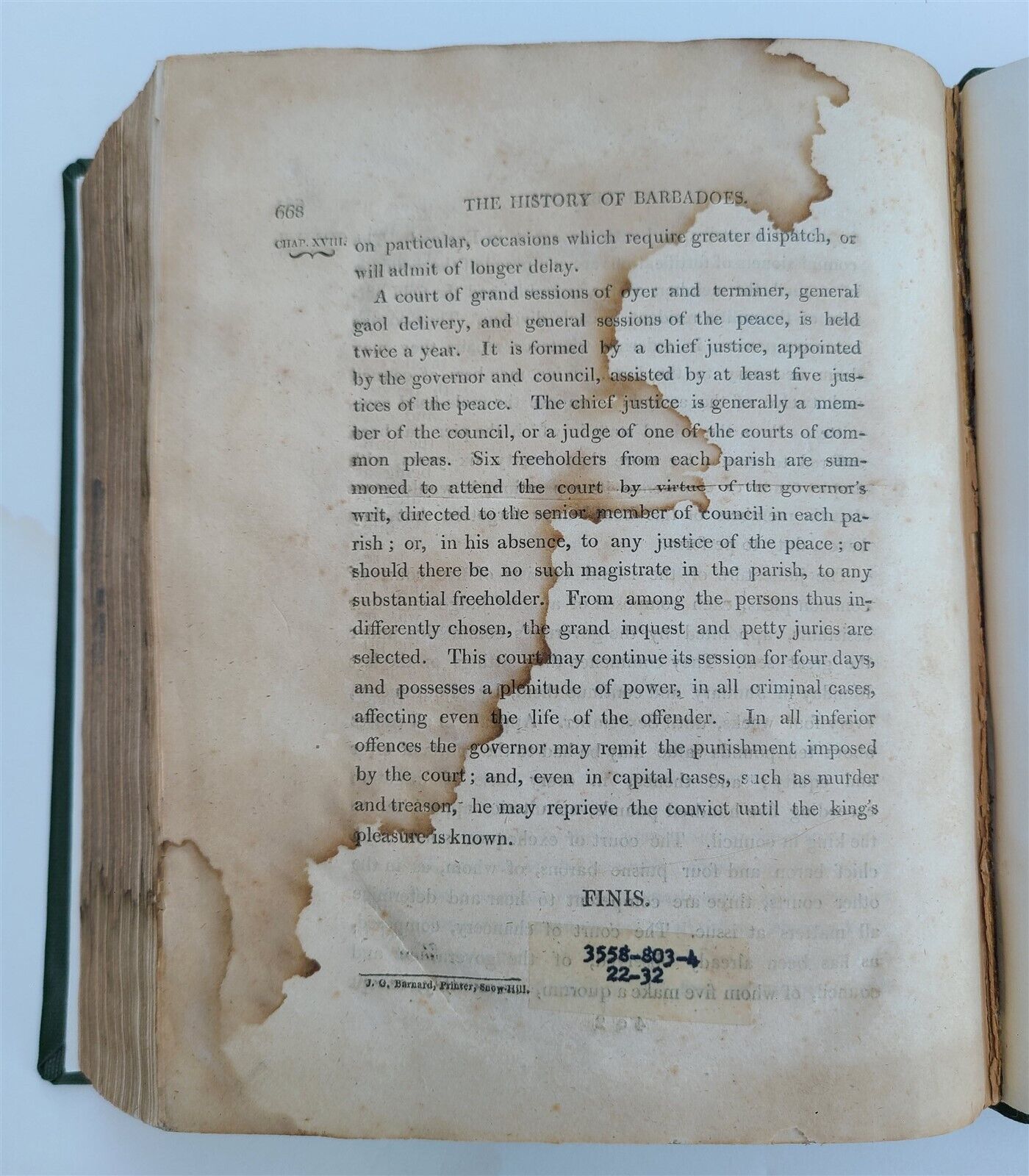 1808 HISTORY of BARBADOS from 1605 to 1801 by John POYER antique RARE