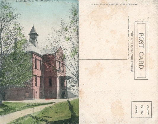 NEWMARKET N.H. HIGH SCHOOL ANTIQUE POSTCARD