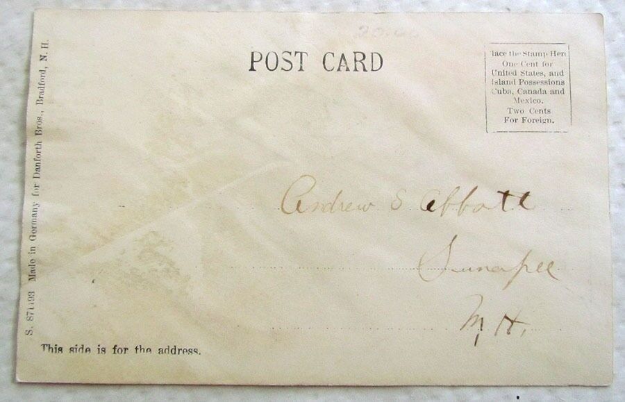 ANTIQUE UNDIVIDED POSTCARD HAYING AT BRADFORD N.H.