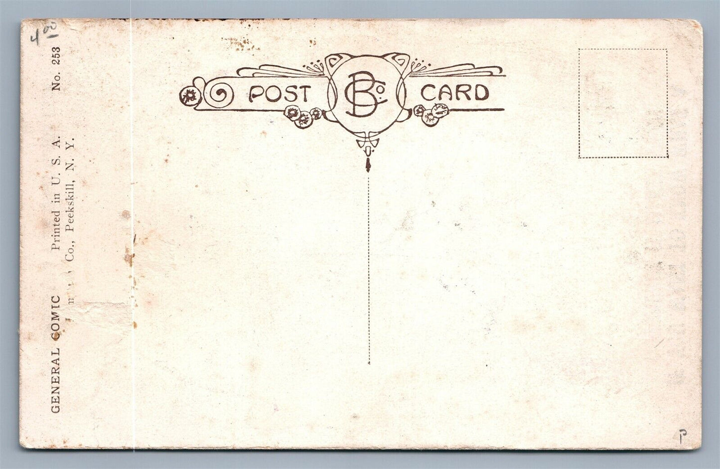 HAPPY & SAD FACE COMIC Turn Upside Down ANTIQUE POSTCARD