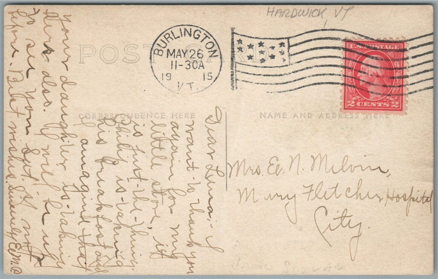 HARDWICK VT HOTEL SCENE wW/ OLD CARS ANTIQUE REAL PHOTO POSTCARD RPPC