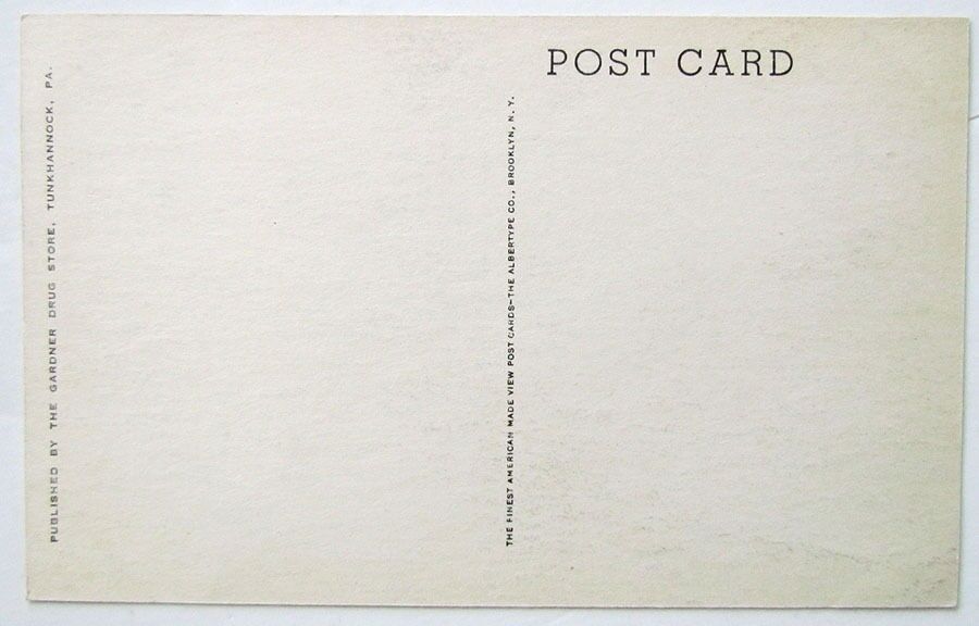 TUNKHANNOCK PA POST OFFICE VINTAGE POSTCARD