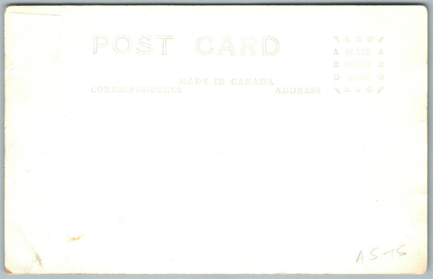 OCEAN FALLS B.C. CANADA EXAGGERATED WHEAT VINTAGE REAL PHOTO POSTCARD RPPC