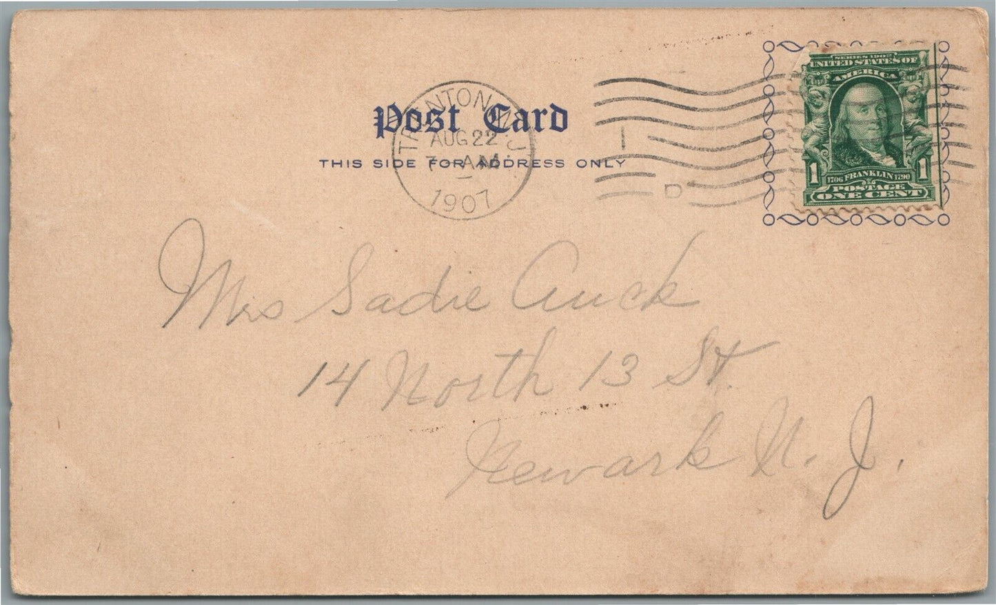 TRENTON NJ MERCER COUNTY SOLDIER'S AND SAILOR'S MONUMENT ANTIQUE POSTCARD