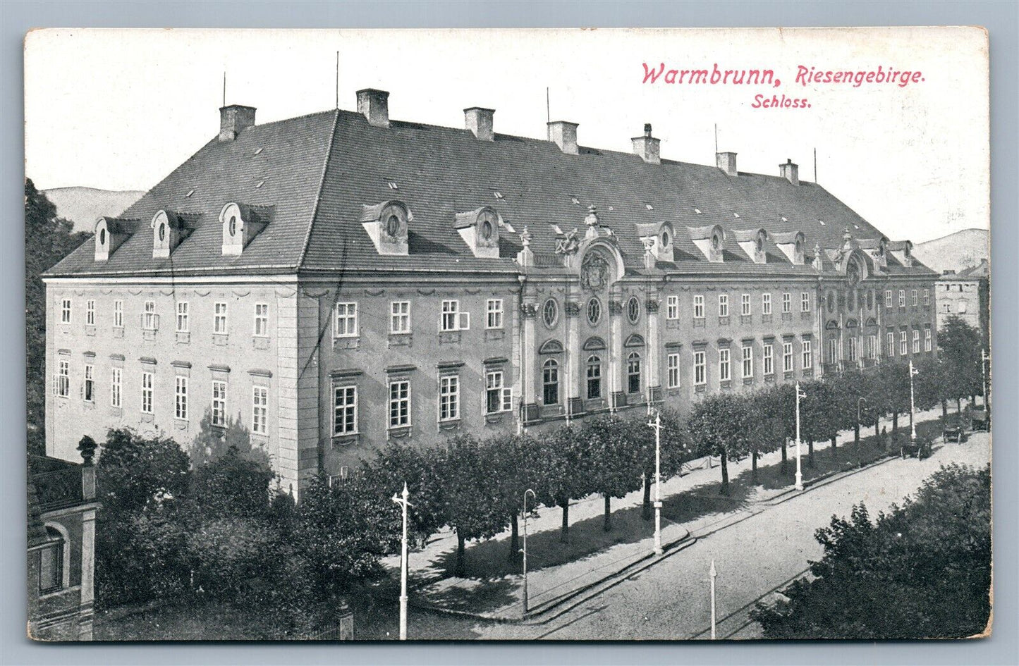 WARMBRUNN RIESENGEBIRGE SCHLOSS GERMANY ANTIQUE POSTCARD